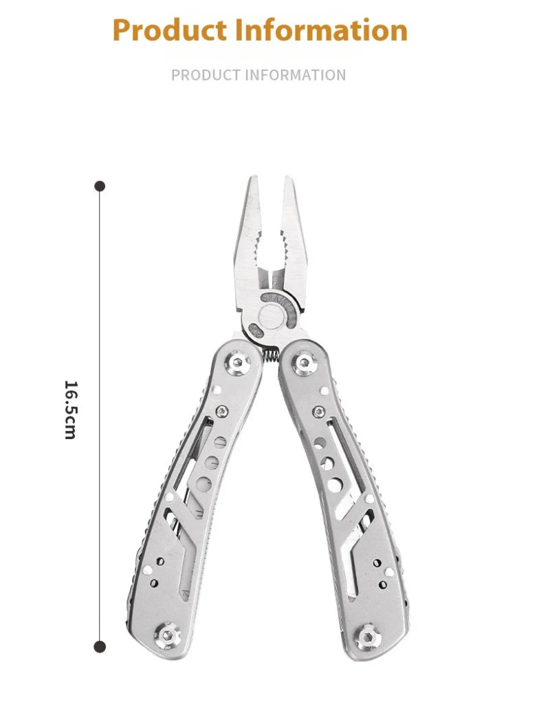 Stainless Steel 24 in 1 Multitool Cutter Screwdriver Portable for Camping Hunting Outdoor Gift High Quality Folding Tool for Men