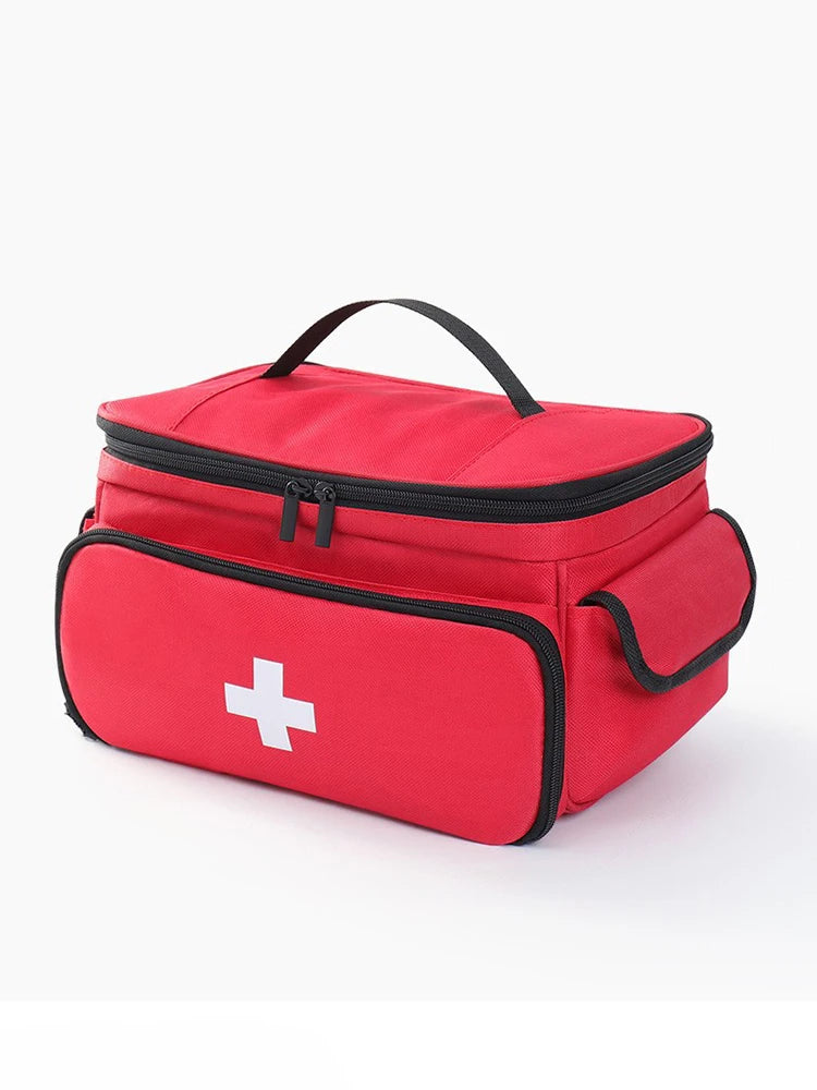 High-Capacity Portable First Aid Kit, Travel Medicine And Medication Storage Bag Oxford Cloth Organizer Box Emergency Survival
