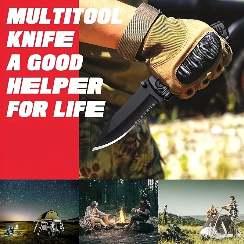 Valentine'S Day, Pocket Knife Multi-functional Folding Knife, Birthday Gift For Husband Boyfriend, Cool Outdoor Camping Hiking