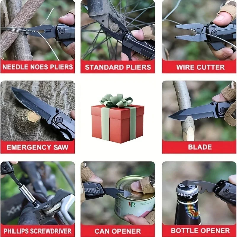 Valentine'S Day, Pocket Knife Multi-functional Folding Knife, Birthday Gift For Husband Boyfriend, Cool Outdoor Camping Hiking
