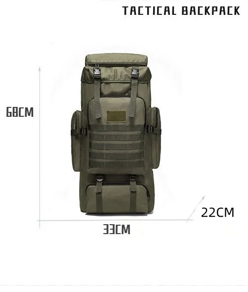 56/75L Oversize Tactical Backpacks For Man Hiking Outdoor Survival Bags 3P Assault Pack EDC Molle Pack For Trekking Hunting Bag
