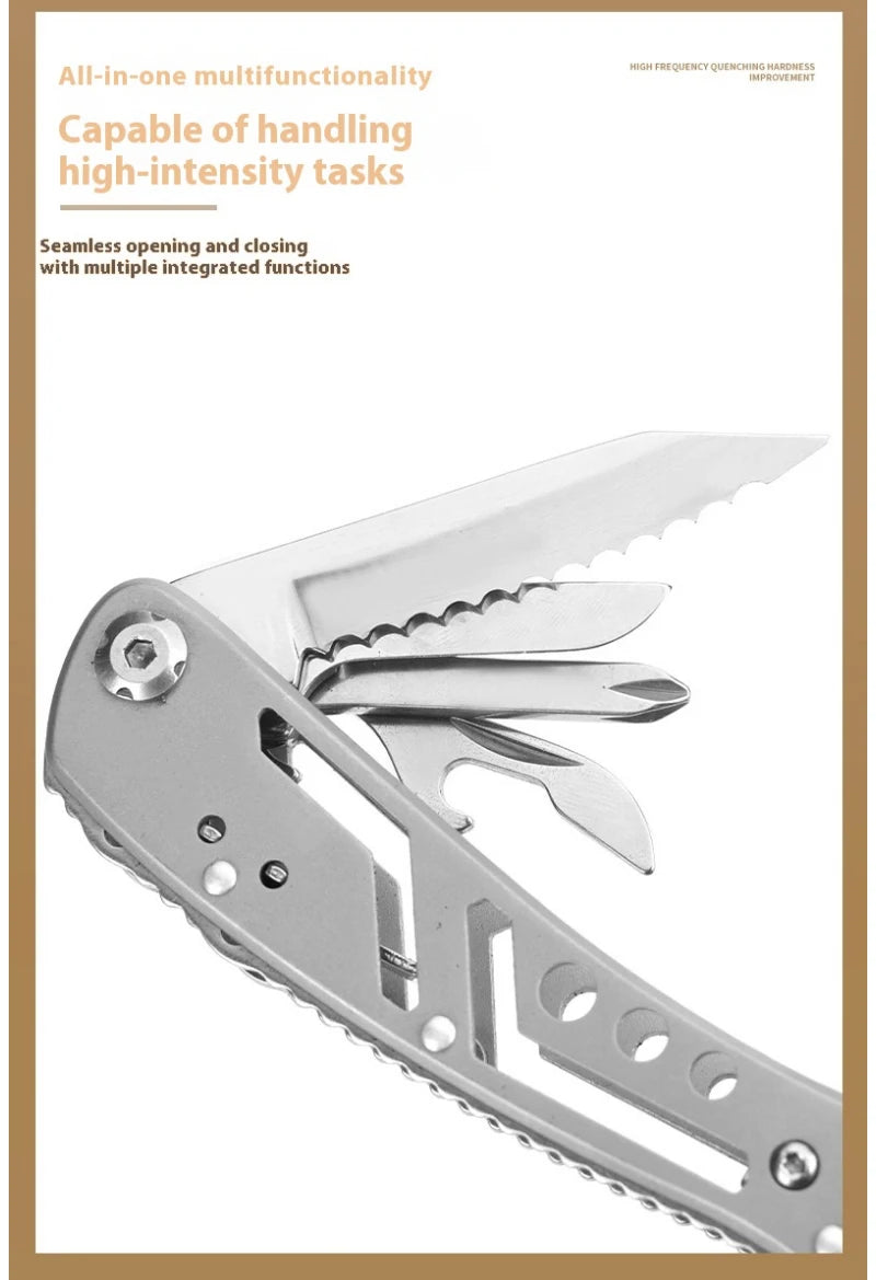 Stainless Steel 24 in 1 Multitool Cutter Screwdriver Portable for Camping Hunting Outdoor Gift High Quality Folding Tool for Men