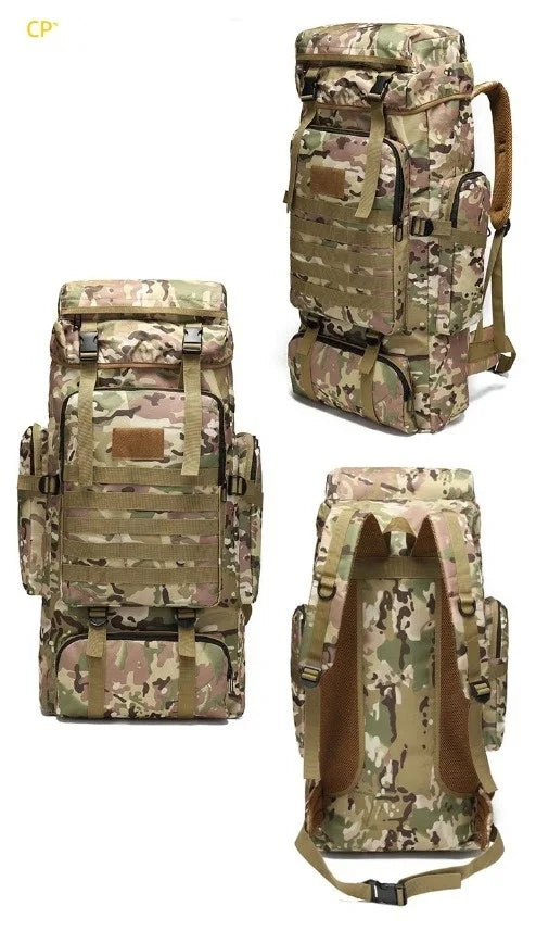 56/75L Oversize Tactical Backpacks For Man Hiking Outdoor Survival Bags 3P Assault Pack EDC Molle Pack For Trekking Hunting Bag