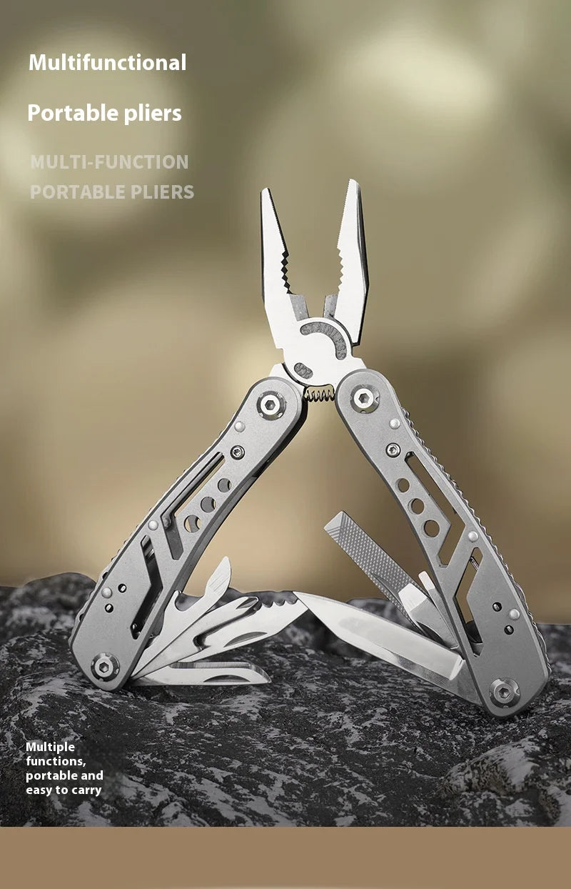 Stainless Steel 24 in 1 Multitool Cutter Screwdriver Portable for Camping Hunting Outdoor Gift High Quality Folding Tool for Men