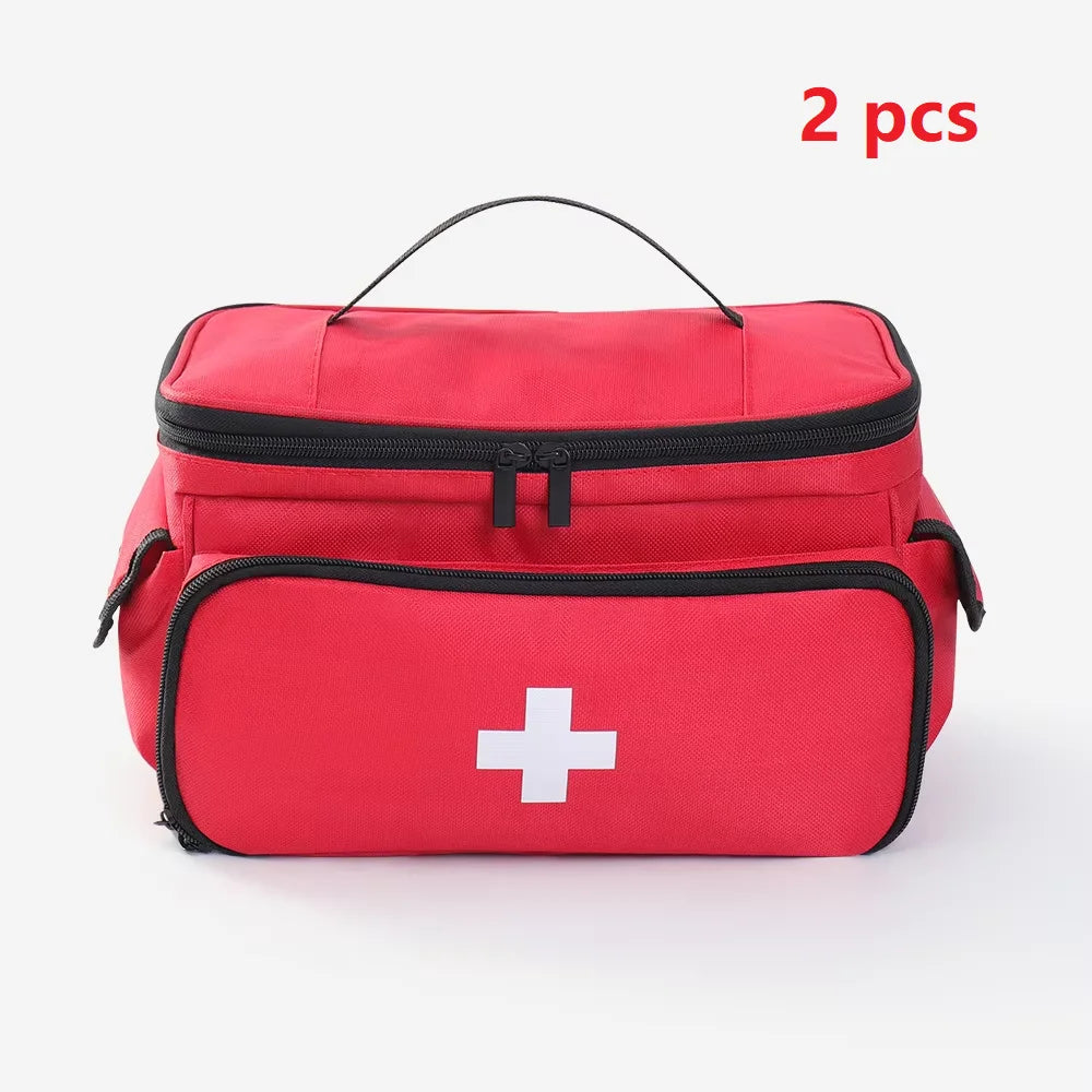 High-Capacity Portable First Aid Kit, Travel Medicine And Medication Storage Bag Oxford Cloth Organizer Box Emergency Survival