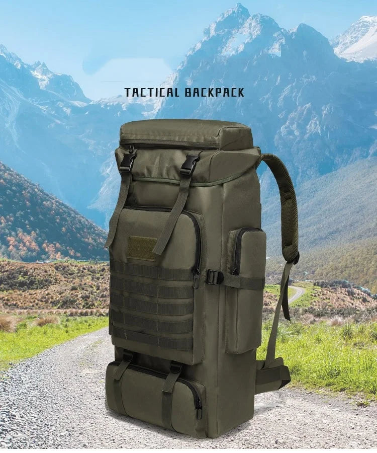 56/75L Oversize Tactical Backpacks For Man Hiking Outdoor Survival Bags 3P Assault Pack EDC Molle Pack For Trekking Hunting Bag