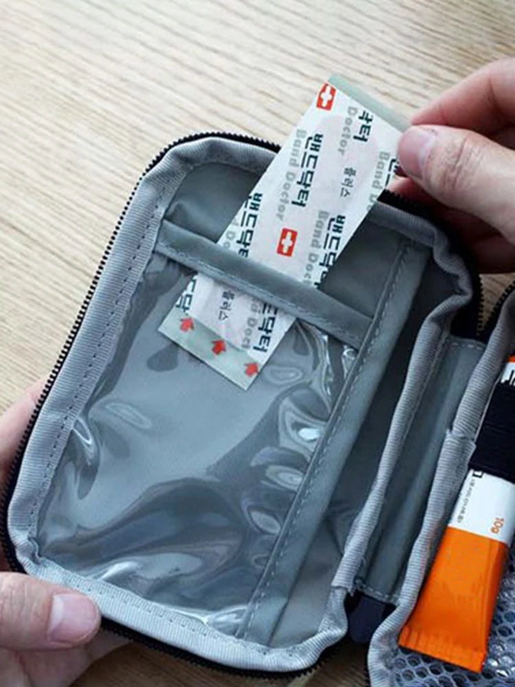 High-Capacity Portable First Aid Kit, Travel Medicine And Medication Storage Bag Oxford Cloth Organizer Box Emergency Survival