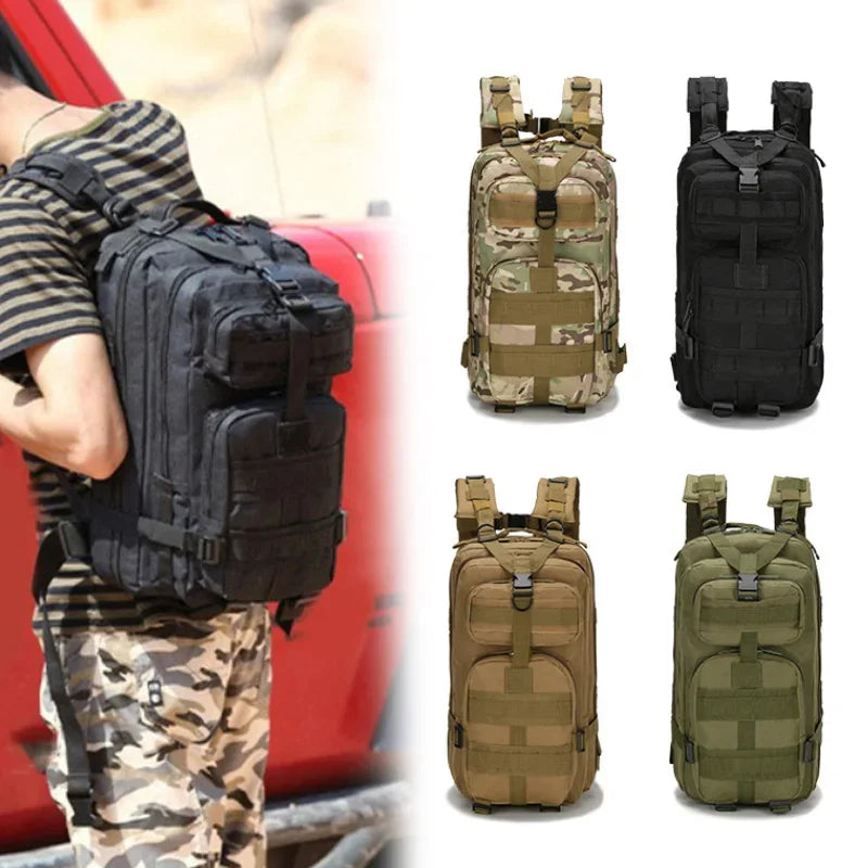 Outdoor 3P Tactical Backpack 30L First Aid Bag Sport Trekking Hiking Camping Hunting Knapsack Climbing Riding Training Rucksack