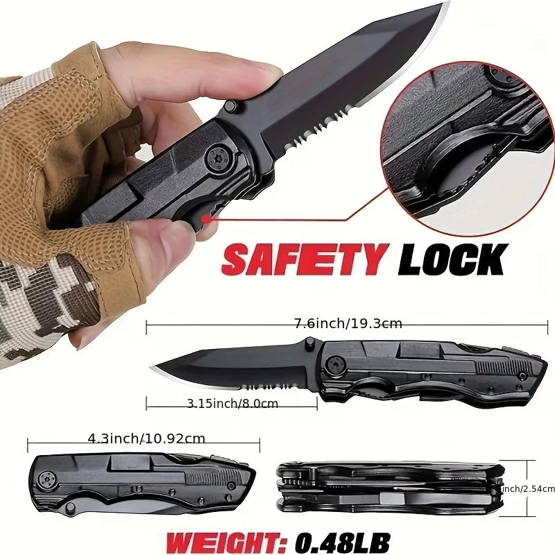 Valentine'S Day, Pocket Knife Multi-functional Folding Knife, Birthday Gift For Husband Boyfriend, Cool Outdoor Camping Hiking