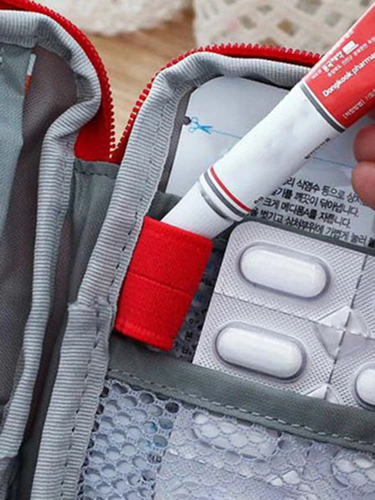 High-Capacity Portable First Aid Kit, Travel Medicine And Medication Storage Bag Oxford Cloth Organizer Box Emergency Survival