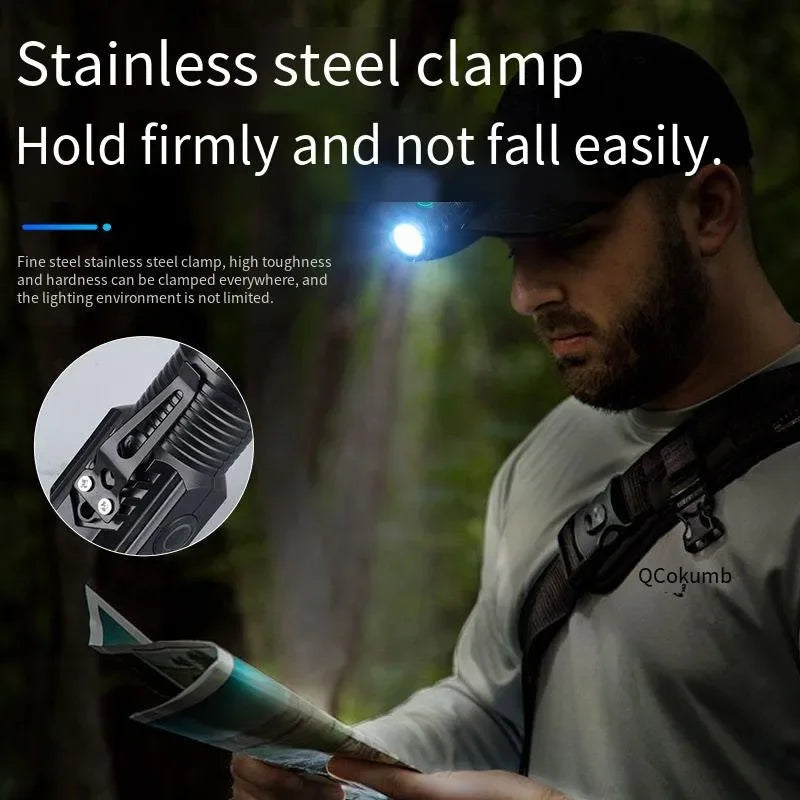 Portable Mini LED Flashlight 3LED Ultra Strong Light Flash Light USB Rechargeable Built-in Battery with Pen Clip