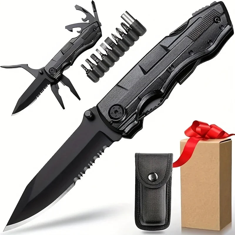 Valentine'S Day, Pocket Knife Multi-functional Folding Knife, Birthday Gift For Husband Boyfriend, Cool Outdoor Camping Hiking