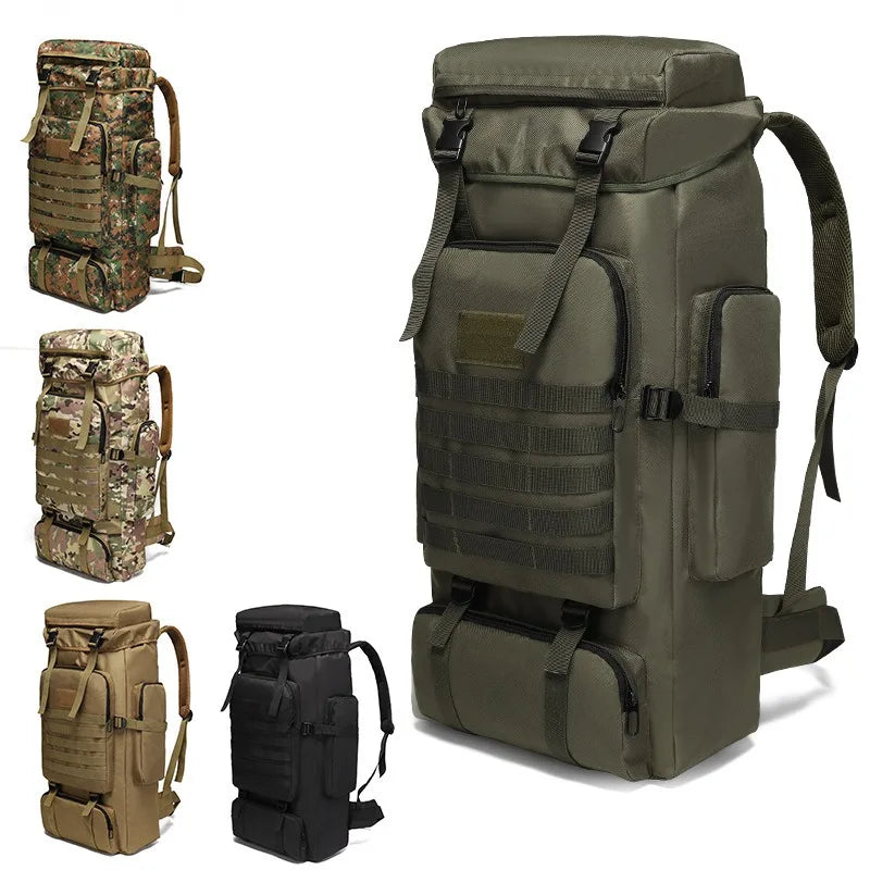 56/75L Oversize Tactical Backpacks For Man Hiking Outdoor Survival Bags 3P Assault Pack EDC Molle Pack For Trekking Hunting Bag
