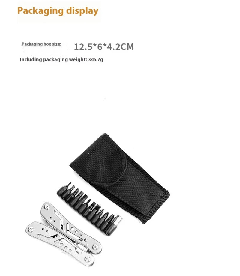 Stainless Steel 24 in 1 Multitool Cutter Screwdriver Portable for Camping Hunting Outdoor Gift High Quality Folding Tool for Men