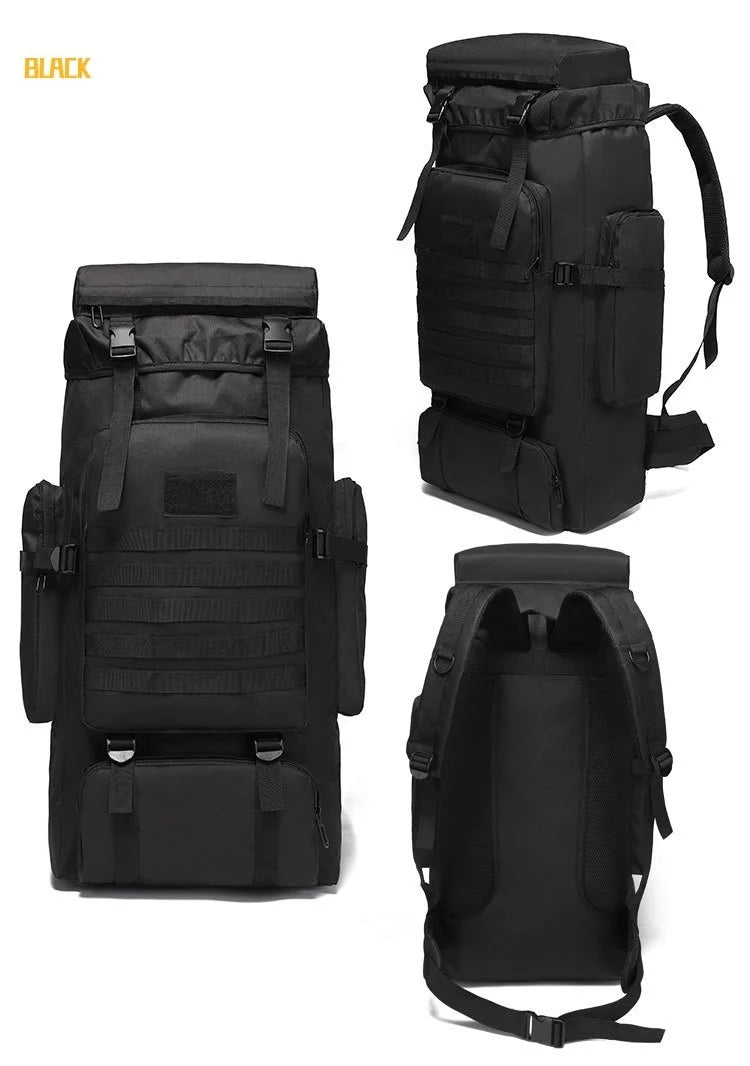 56/75L Oversize Tactical Backpacks For Man Hiking Outdoor Survival Bags 3P Assault Pack EDC Molle Pack For Trekking Hunting Bag